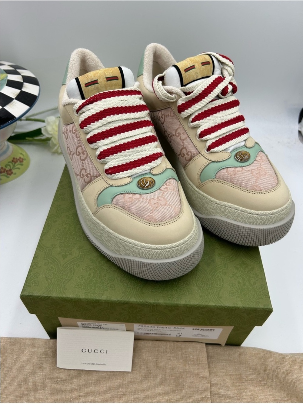 Women’s Gucci GG screener sneaker size 41/10 US made in Italy NWT